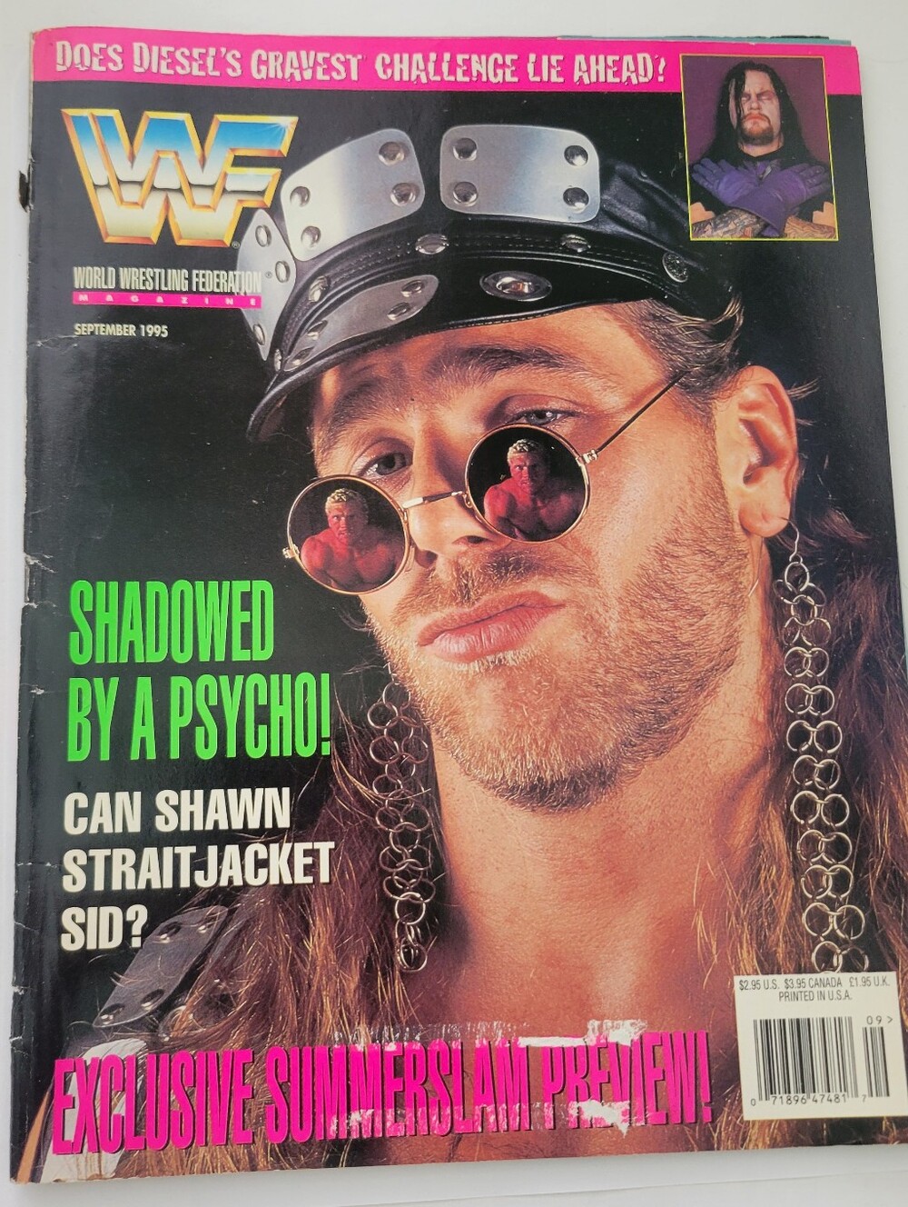 WWF Magazine September 1995 Shawn Michaels cover